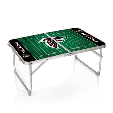 Picnic Time Family Of Brands Atlanta Falcons - Concert Table Mini Portable Table, (Charcoal Wood Grain) 843-00-141-024-2