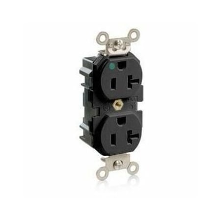 Leviton Lev-Lok Hospital Grade Tamper-Resistant Duplex Receptacle, 20 Amp, 125 Volt MT830-E