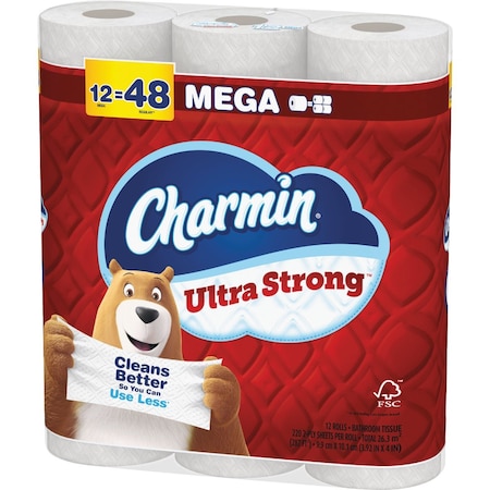 Charmin Ultra Strong Toilet Paper, 12 Mega Rolls 3077213217