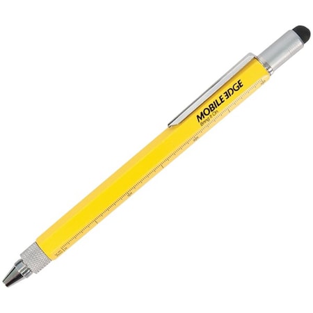 Cb Distributing Tech Pen Multi-Tool Twist Pen and Stylus Combo, Yellow ST939741
