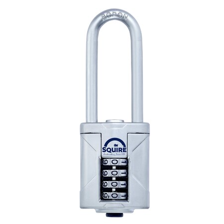 Squire Long Open Shackle Combination Padlock, Boron Hardened Steel, Vulcan Combi 40/2.5 SQ-VUL40COMBI/2.5