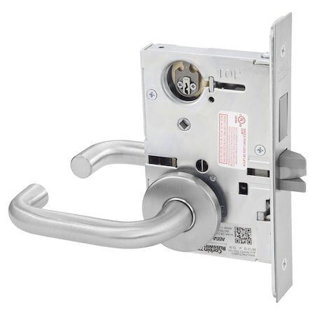 Corbin Russwin Dormitory or Entrance Mortise Lock, LW Lever, A Rose, Satin Chrome, Less Core ML2065 LWA 626 LC