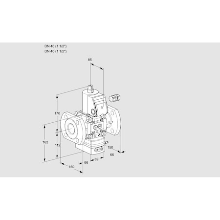 Honeywell Kromschroder Gas Pressure Regulator with Solenoid Valve, 500 mbar, DN15, 24V DC KS88008839