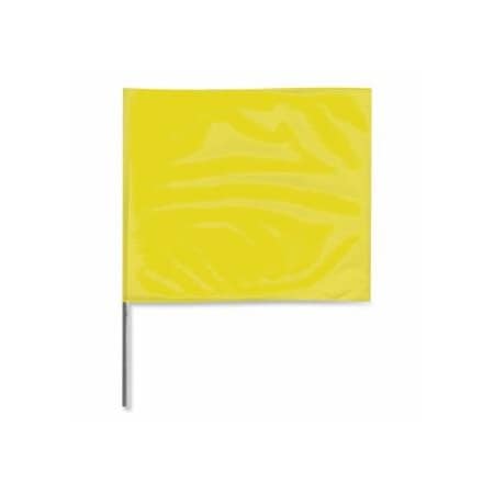 Presco Stake Flag, 2 in x 3 in, 18 in H, Yellow, 100PK 764-2318Y