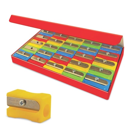 The Pencil Grip Eisen Single Hole Pencil Sharpener, 25 Per Pack, 5PK ESN105-5