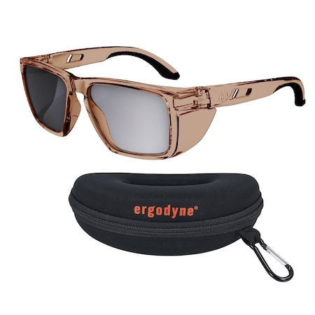 Ergodyne SIXTEN-AFASPC Translucent Tan Frame Clear Photochromic Lens Photochromic Safety Glasses SIXTEN-AFAS-PC