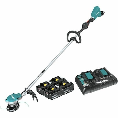Makita 36V (18V X2) LXT Brushless String Trimmer Kit, 4 Batteries (5.0Ah) XRU15PT1