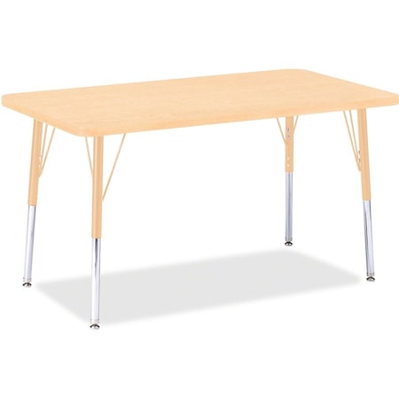 Jonti-Craft Berries Rectangle Activity Table, 24 in. x 36 in., A-height, Maple/Maple/Camel 6478JCA251
