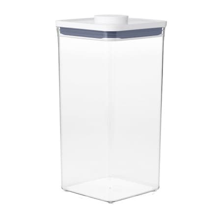 Oxo Good Grips POP Food Container, 6 qt Capacity, Plastic, Clear, 6-1/2 in L, 6-1/2 in W, 12.6 in H 11233400