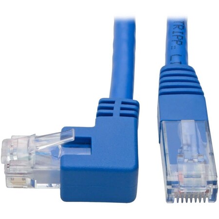 Eaton Tripp Lite Series Left-Angle Cat6 Gigabit Molded UTP Ethernet Cable RJ45 Left-Angle M to RJ45 N204-001-BL-LA