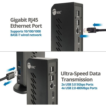 Siig USB 3.0 Dual Video Docking Station JU-DK0L11-S1