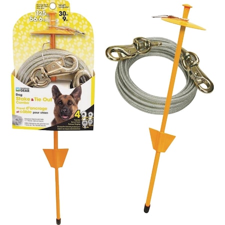 Boss Pet Guardian Gear XL Dog Stake & Tie-Out Combo 30 Ft. Q5730DOM99