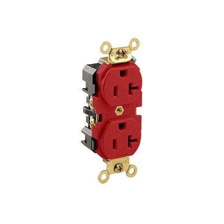 Leviton Industrial Series Extra Heavy Duty Grade Duplex Receptacle, 20 Amp, 125 Volt 5362-R