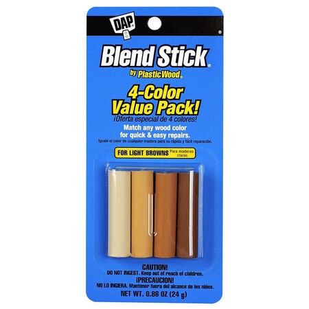 Plastic Wood 0.86 Oz. Dap Light Browns 4-Color Blend Stick Value Pack 7079804101