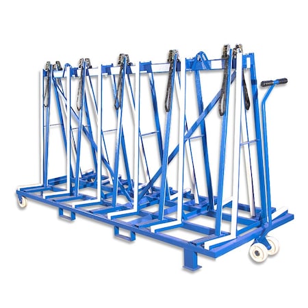 Aardwolf Transport Frame, Powder Coated Blue, 120 IN L, 5 Straps, 10.6in W TF3050