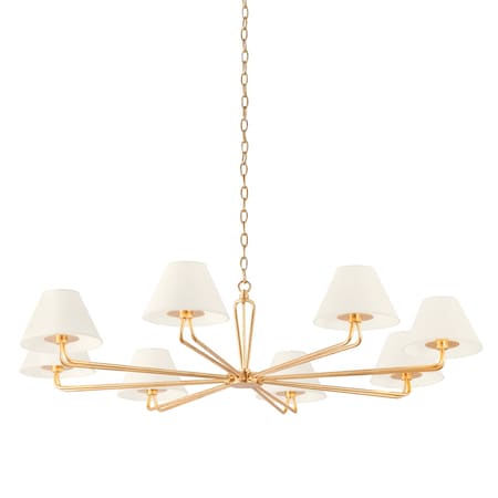 Troy Lighting Ozias 8 Light Chandelier 50 In. Vintage Gold Leaf F2550-VGL