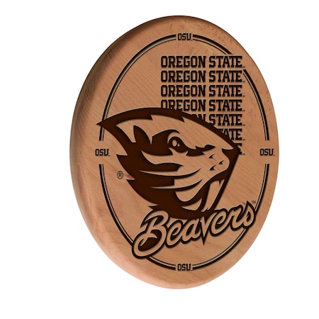 Holland Bar Stool Co Oregon State University 13" Laser Engraved Solid Wood Sign WSgnLNatOregSt
