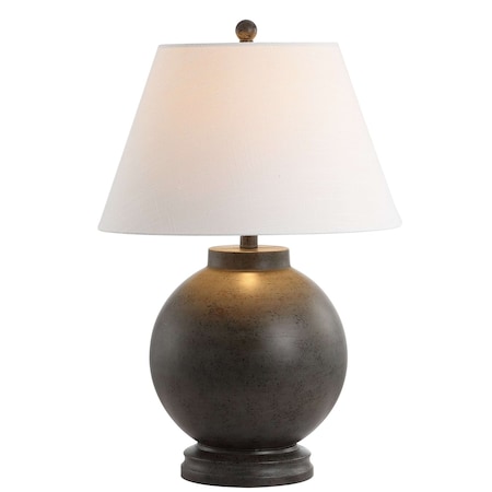 Jonathan Y Sophie 26" Resin LED Table Lamp, Dark Gray JYL3040A