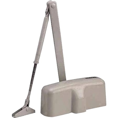 Prosource Door Closer, Automatic, Aluminum, Ivory, 100 lb, 150 x 19 mm Mounting Hole Distance C102-BH-SA-IVN