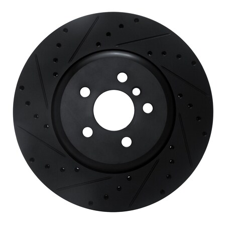 Dynamic Friction Co DFC Brake Rotor - Drilled and Slotted - Black 633-31168L