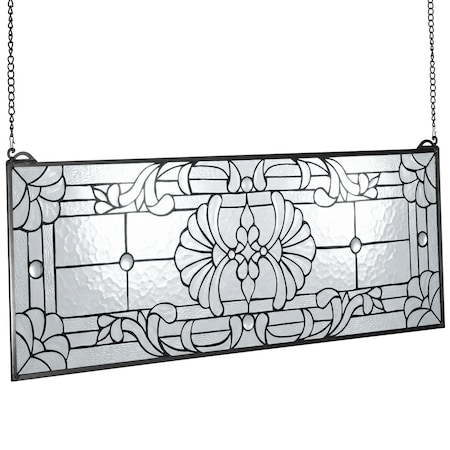 Vevor Stained Glass Window Panel Tiffany Style Hanging Window Panel 35.2" x 13" NC-SG09