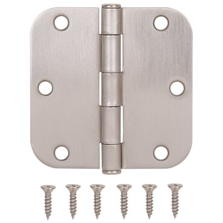 Prosource Door Hinge, Steel, Satin Nickel, Loose Pin, 180 deg Range of Motion, Screw Mounting 20347SNX