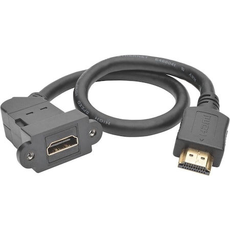 Tripp Lite HIGH-SPEED HDMI WITH ETHERNET ALL-IN-ONE KEYSTONE/PANEL MOUNT EXTENSION CABLE M P162-001-KPA-BK