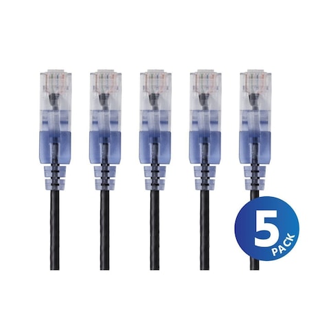 Monoprice SlimRun Cat6A Ethernet Patch Cable - Snagless RJ45_ UTP_ Pure Bare Cop 33216