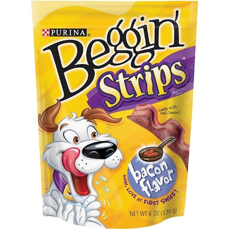 Purina Beggin Strips Bacon Flavor Chewy Dog Treat 6 Oz. 381112