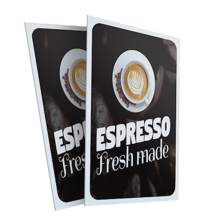 Signmission Espresso, Plastic Signs Only 24 Inch x 36 Inch, Corrugated Plastic, 2PK CSB-2436-2PACK-30373