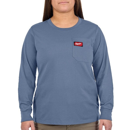 Milwaukee Tool Work Shirt, S, Blue, Women's F551U-S