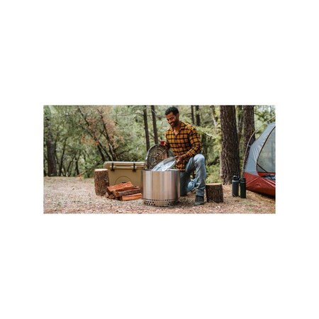 Solo Stove Fire Pit Bonfire 19.5in W Stainless Steel Round Wood BONSD20SHELTER