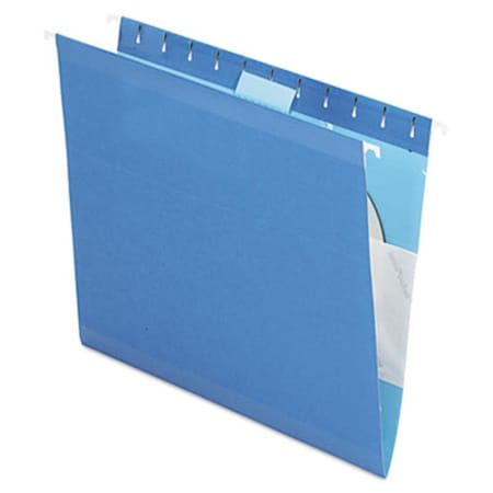 Pendaflex Reinforced Hanging File Folders- Kraft- Letter- Blue- 25/Box, 25PK 415215BLU