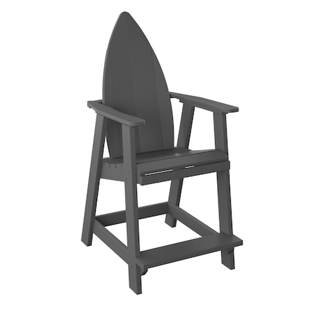 Polybird SURFBOARD NOSE BALCONY CHAIR. CHARCOAL POLYBIRD P83