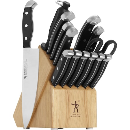 Henckels Statement 15-pc Kitchen Knife Set with Block, Light Brown, Stainless Steel 1013661