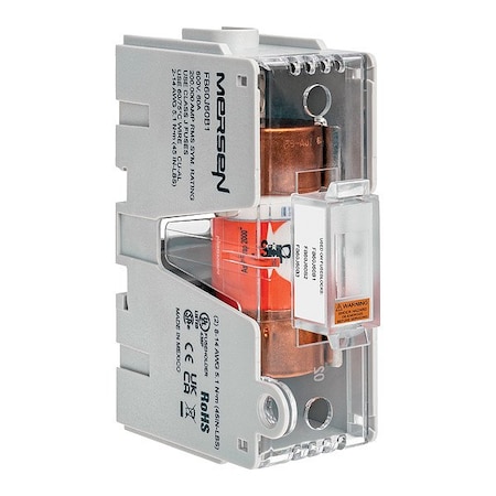 Mersen Fuse Block, 108 mm L, 600 V DC FB60J60B1