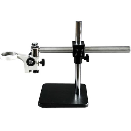 Amscope Single Arm Boom Stand for Stereo Microscopes - Aluminum Arm, Tube Mount, 76mm Focus Block BSS-120A-FR