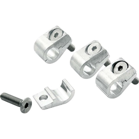 Powerhouse 2-Piece 0.38 in. Universal Aluminum Line Clamps, 4PK PO3625961