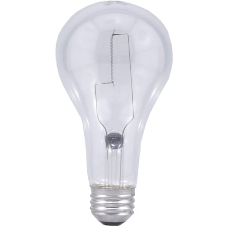 Ledvance/ Sylvania Incandescent A21 Bulb Shape Utility Light Clear Finish Medium AluminumBase 200Watt 120Volt 200A21/CL/RP-120V/15476