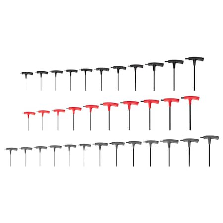 Tekton Flat End Hex and Star T-Handle Key Set, 34-Piece 5/64-3/8 in., 2-10 mm, T6-T50 KEY90002