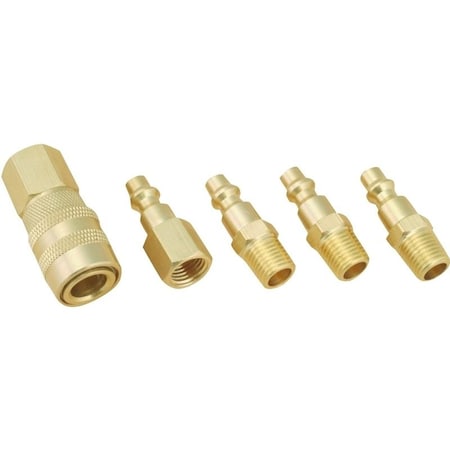 Prosource Hose Coupler Set, 14 in, MNPT, Brass, Brass DZA019