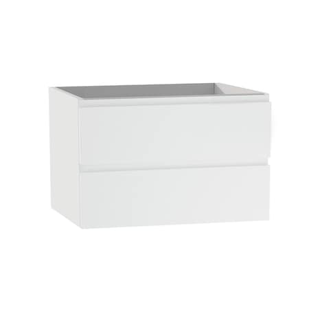 Homeroots 28" White Wood Freestanding Bathroom Vanity With White Sink And Two Drawers 627458