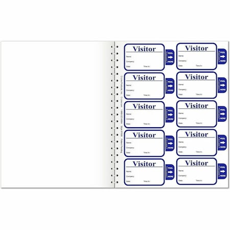 C-Line Products C-Line Time's Up! Self-Expiring Visitor Badge with Registry Log, 3in x 2in, 150/Pack 97009