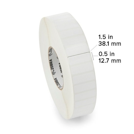 Zebra Zebra Thermal Transfer Label, Polyester, 1.5" x 0.5", Z-Ultimate 3000T, 9420 labels/Roll, 4PK 10011693