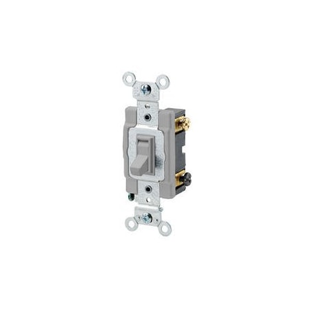Leviton ACQuietSwitch, 2hp, Toggle, 15A, Gray 54501-2GY