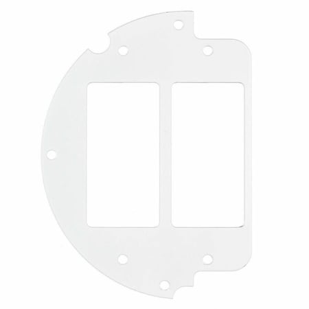 Hubbell Wiring Device-Kellems Recessed 6" Series, Sub Plate, 60% Left Side, (2) Style Line Decorator Openings S1R6SPW