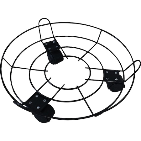 Best Garden 13'' Coated Metal Wire Rolling Plant Caddy FF1118-33