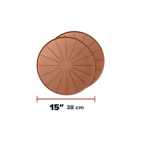 Weathertech Terra Cotta Plant Mats/Coasters 15 Round8A15CST2PKTC 8A15CST2PKTC