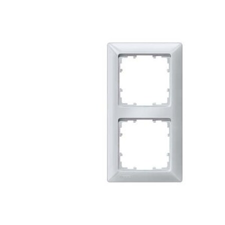 Siemens DELTA line, aluminum-metallic frame 2-fold, 151x 80 mm 5TG2552-3