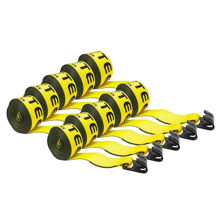 Mytee Products 4 in. x 50 ft. Winch Strap with Flat Hook, 10PK WS450x10